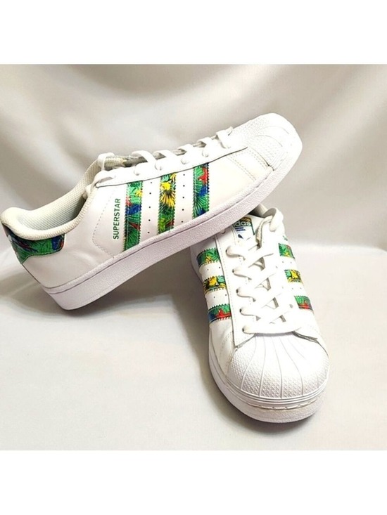 adidas Other - Adidas Superstar Tropical Floral Stripes White Leather Sneakers  (M Size 7)